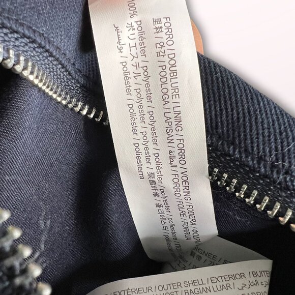 Stradivarius Navy Blue Small Handbag With White Straps & Silver Hardware - Picture 7 of 8